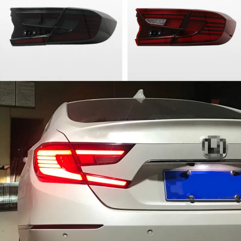 

Новый светодиодный задний светильник s в сборе для Honda Accord 18-19, все светодиодный задний тормозной светильник, задний фонарь DRL, Автомобильный задний светильник s