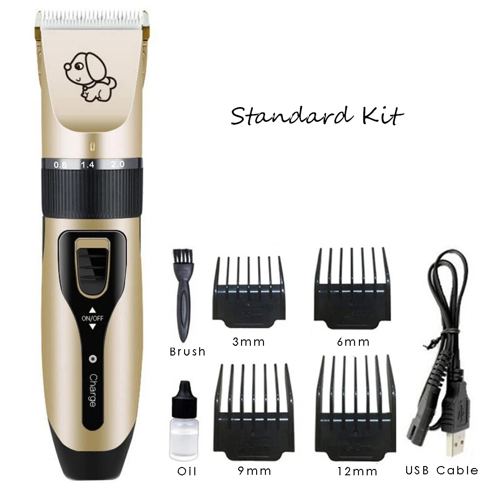 Rechargeable Low-noise Pet Dog Hair Trimmer Shaver Electric Scissors Animals Grooming Clippers Cat Cutter Pets Hair Cut Machine