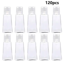120 garrafas vazias trapezoidal do desinfetante da mão dos pces 30ml garrafa plástica recarregável do gel do recipiente