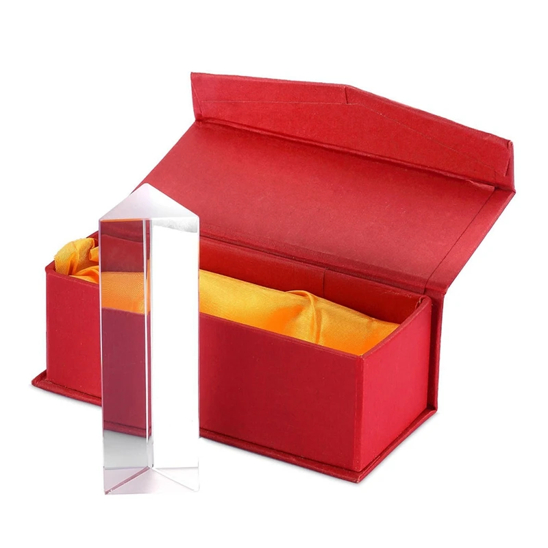 

Optical Glass Triple Triangular Prism Physics Teaching Light Spectrum 10cm