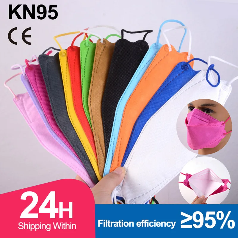 Mascarillas kn95 ffp2reutilizable de 4 capas, máscara protectora ffp2, respirador certificado, ffpp2