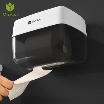 

Toilet Paper Holder Creative Plastic Bath Toilet Paper Box Waterproof Wall Mounted Paper Storage Box Bathroom Tissue Dispenser