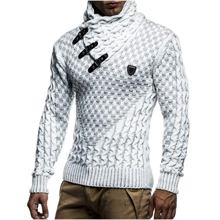 

ZOGAA Mens Sweaters 2020 Warm Hedging Turtleneck Pullover Sweater Man Casual Knitwear Slim Winter Sweater Male Brand Clothing