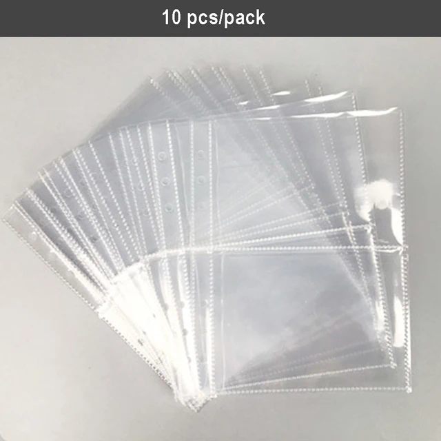 PLRBOK 10 Pezzi A5 6 Raccoglitore Trasparente Ricarica 1 2 4 Tasche Maniche Toploader Tesserino Notebook Diario Album fotografico Disegno Blocco note 4