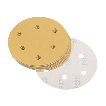 

uxcell 5 inch 6 Holes 320-Grits Hook and Loop Sanding Discs for Orbital Sander 10pcs