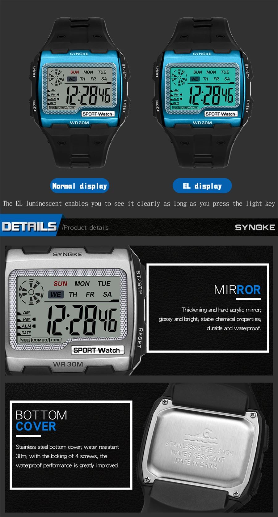 Men's Digital Watch Men Sports Wristwatch LED Dual Time Pedometer Alarm Clock 50M Waterproof Military Watches Relogios Masculino