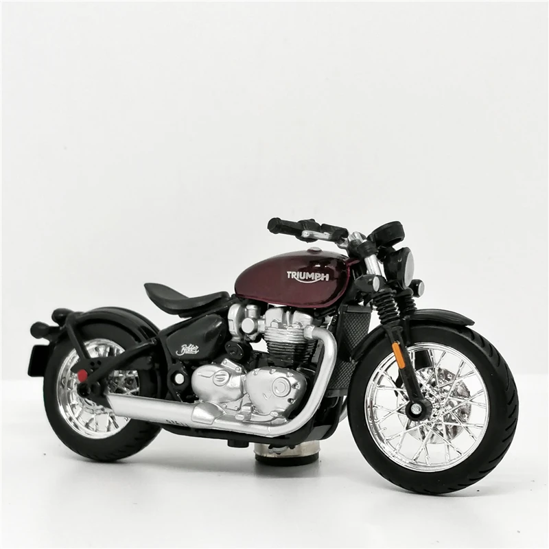 Triumph Bonneville Bobber rouge foncé/noir moto échelle 1-18 BURAGO NEW 