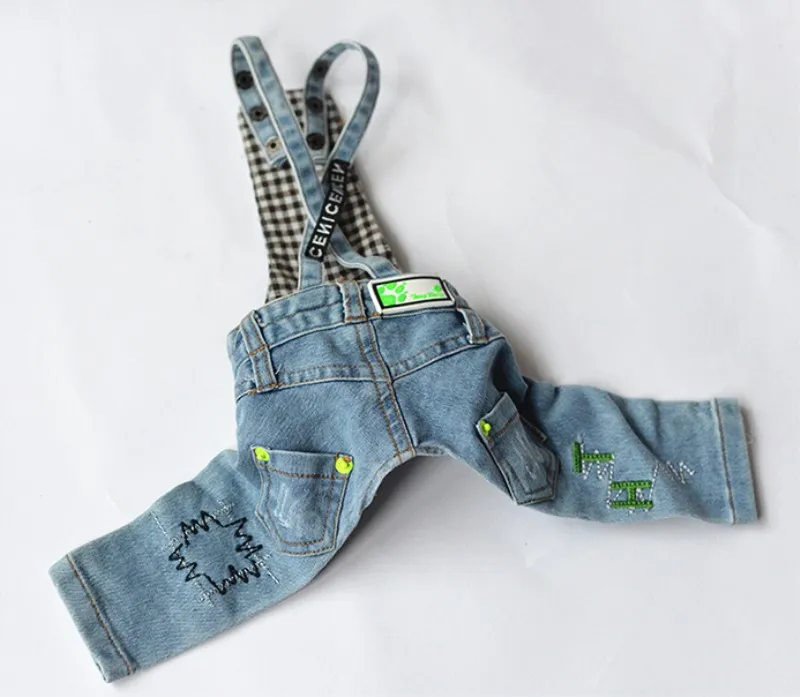 Jean jumpsuit dogs  (4)