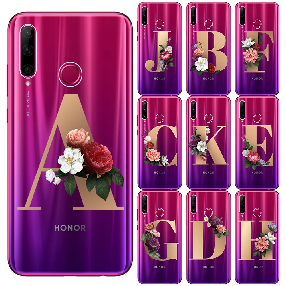 Оригинальный чехол для Huawei Mate 20 30 Lite Pro Honor 10 10i 26 Английских Букв цветов
