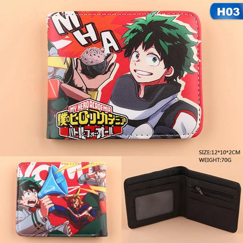 Anime Boku No Hero Academia Wallet Women Men My Hero Academia Coin Purses Unisex Money Bag