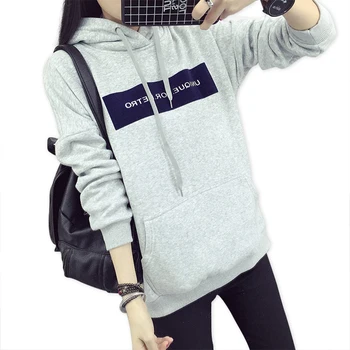 

Thicken Hooded Sweatshirt Female Hoodie Pink & Gray Plus Size Sweatshirt Hoodies Women Long Sleeves Hoody For Women