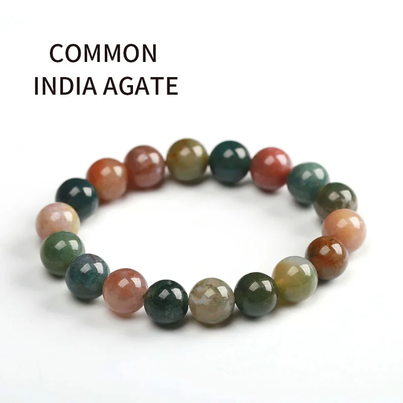 COMMON INDIA AGATE JD натуральные браслеты из драгоценных камней для мужчин индийские Агаты бусины талисманы Будда 7 Чакра молитва йоги Исцеление браслет - Окраска металла: COMMON INDIA AGATE