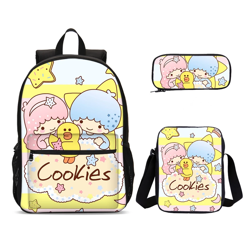 VEEVANV Teenager Girls School Bags Cartoon Little Twins Star Print Backpacks 3 Pcs/Set Cute Bookbags Kit Mochila Infantil Custom | Багаж и
