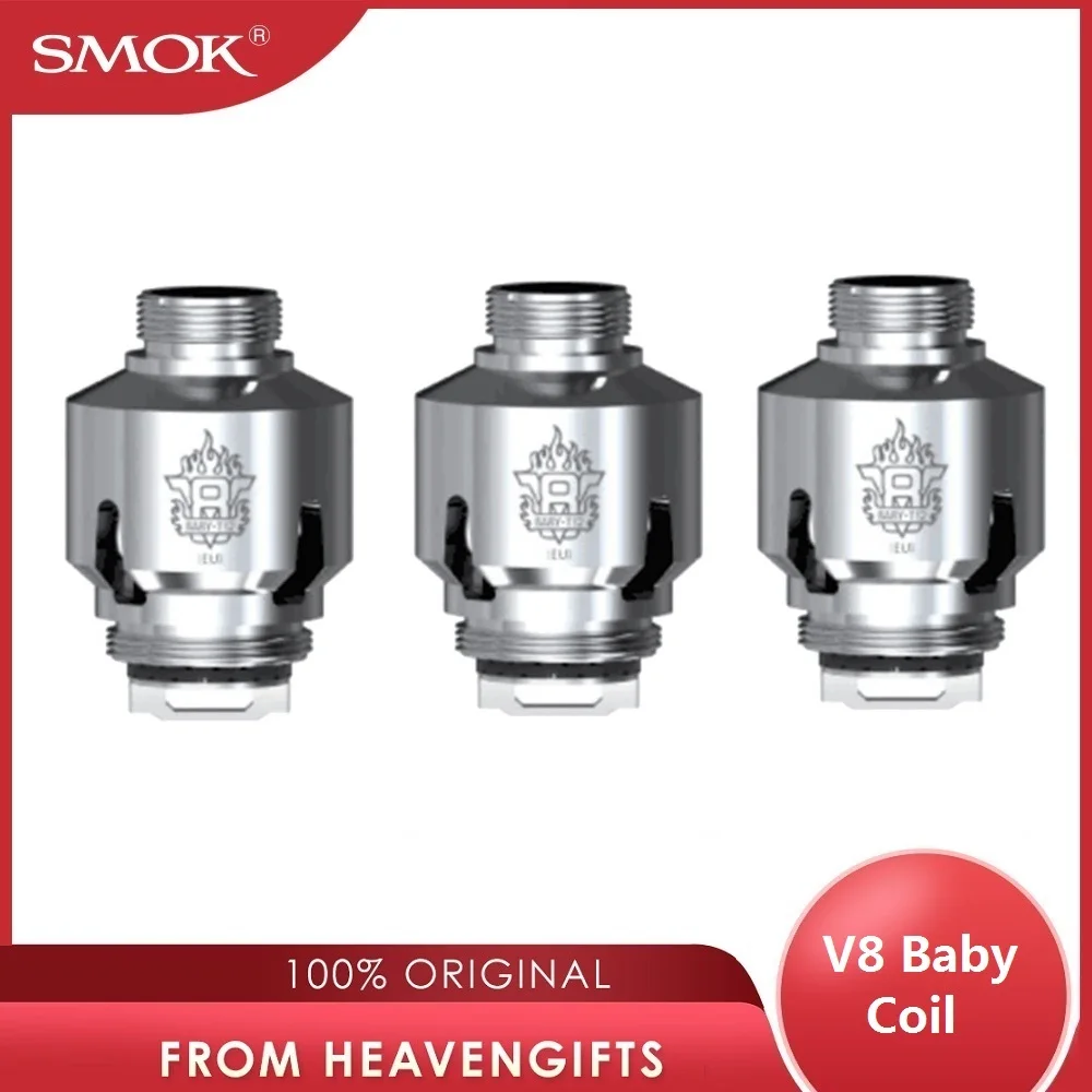 

100% Original 6pcs SMOK V8 Baby EU CoreV8 Baby-Q2/M2/Mesh/T12 for TFV8 Big Baby/Resa Baby /TFV12 Big Baby Prince EU Edition