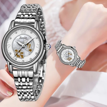 

2020 SUNKTA NEW Luxury Brand lady Watch Women Dress Watch Fashion Rose Gold Quartz Watches Female Stainless Steel Wristwatches