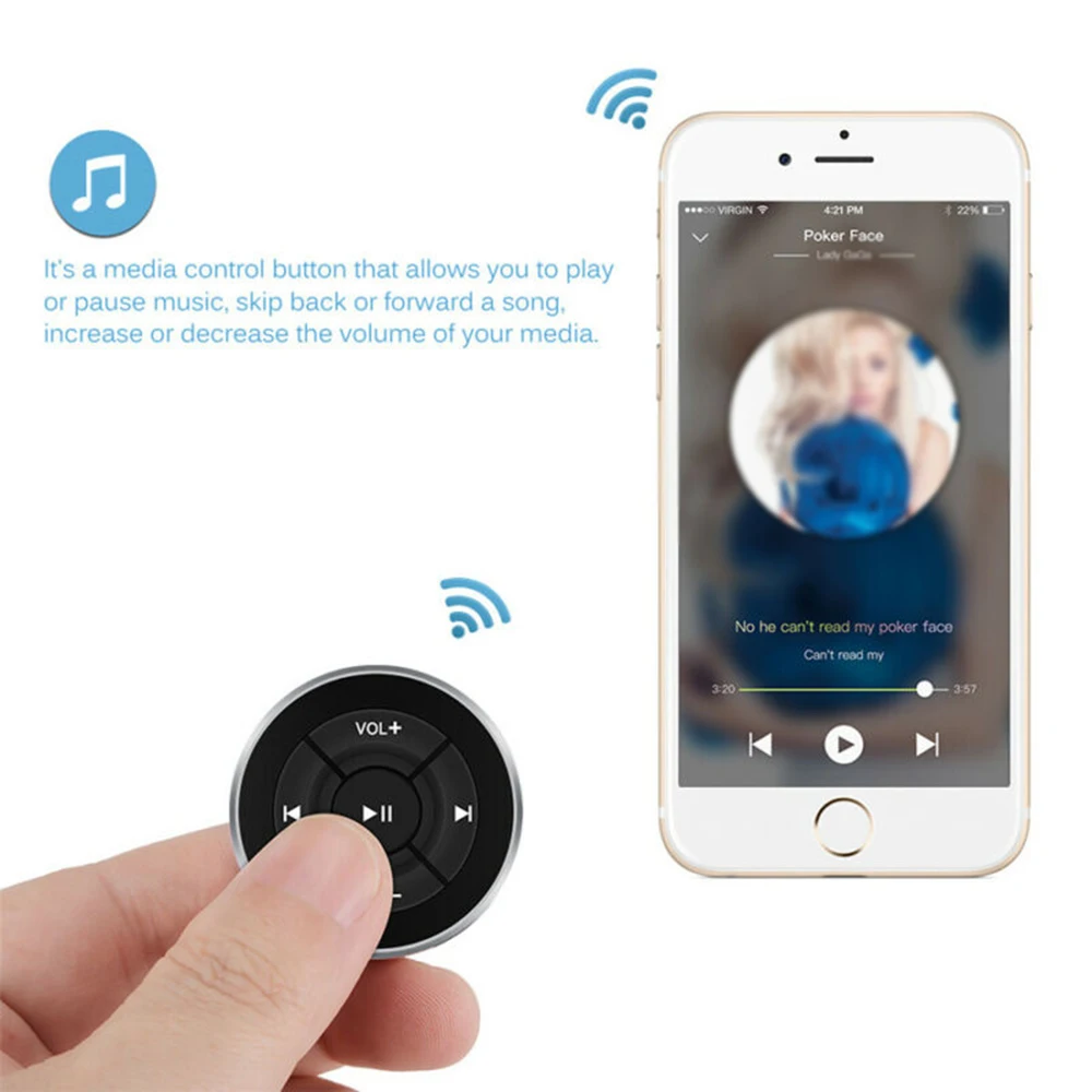 Автомобильный руль беспроводной пульт дистанционного управления Bluetooth MP3 музыкальный плеер набор кнопок украшения Аксессуары