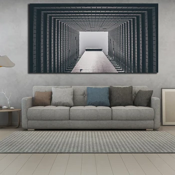 

Black and White Abstract Cityscape Oil Painting Printed Poster And Prints Canvas Painting Cuadros for Wall Art Picture Posters