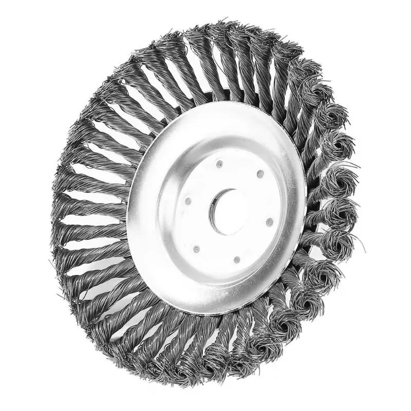 Brushcutter Lawn Mower Grass Trimmer Head Twist Knot Brush Steel Wire Wheel