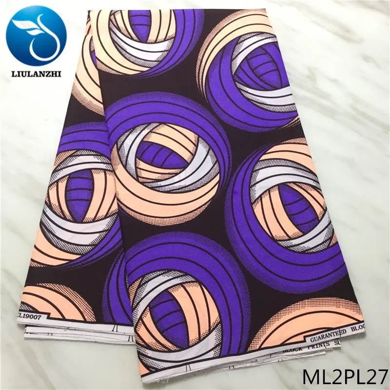 ML2PL27 LIULANZHI африканская восковая ткань,, восковые принты, ткань Анкара, восковая Полиэстеровая ткань для женщин, 6 ярдов, ML2PL21-ML2PL50 - Цвет: ML2PL27