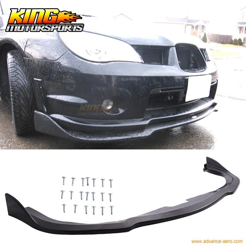 Подходит для 2006 2007 Subaru Impreza WRX Sti CS2 сплиттер губ переднего бампера PP|lip splitter|front bumper