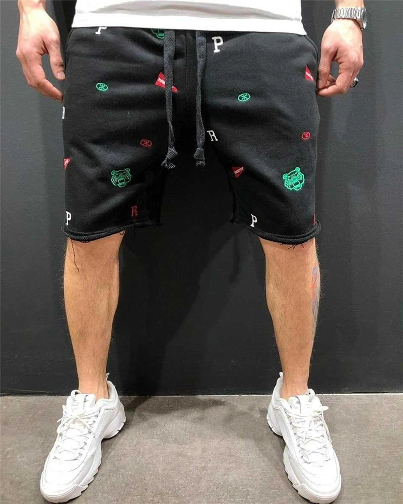 Summer Men's 5 piont pants  Casual Outdoor loose short pants Male running training Fitness shorts Pockets brand Fashion pants