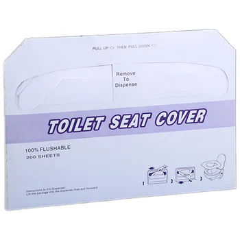 

200Pcs/Pack Portable Disposable Toilet Seat Waterproof Cover Native Wood Pulp for Travel Camping Bathroom Tool