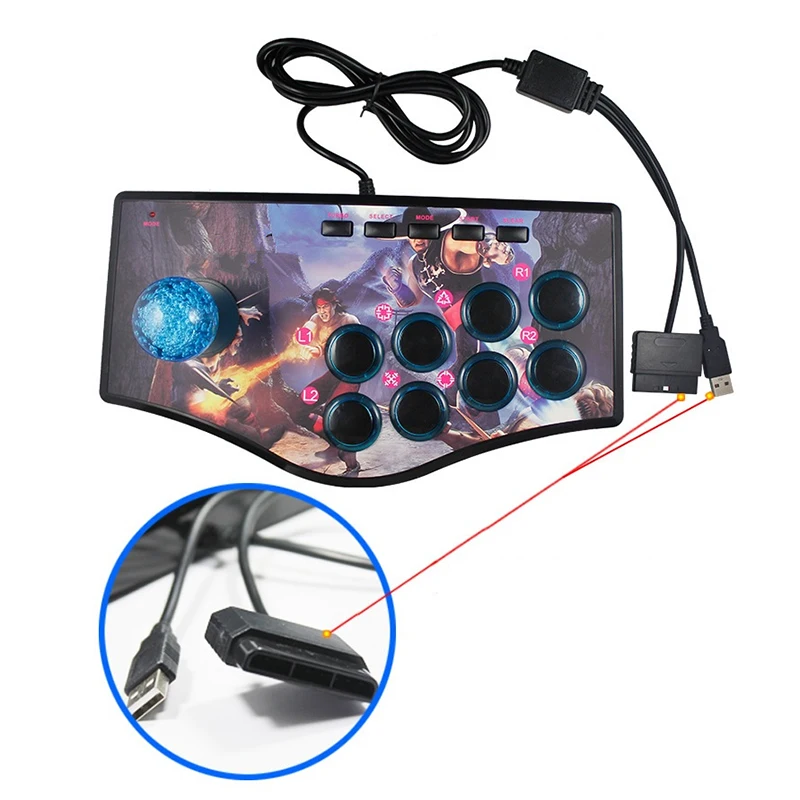 Ретро аркадная игра рокер контроллер Usb джойстик для Ps2/Ps3/Pc/Android Smart Tv встроенный вибратор восемь направления джойстика(No. A