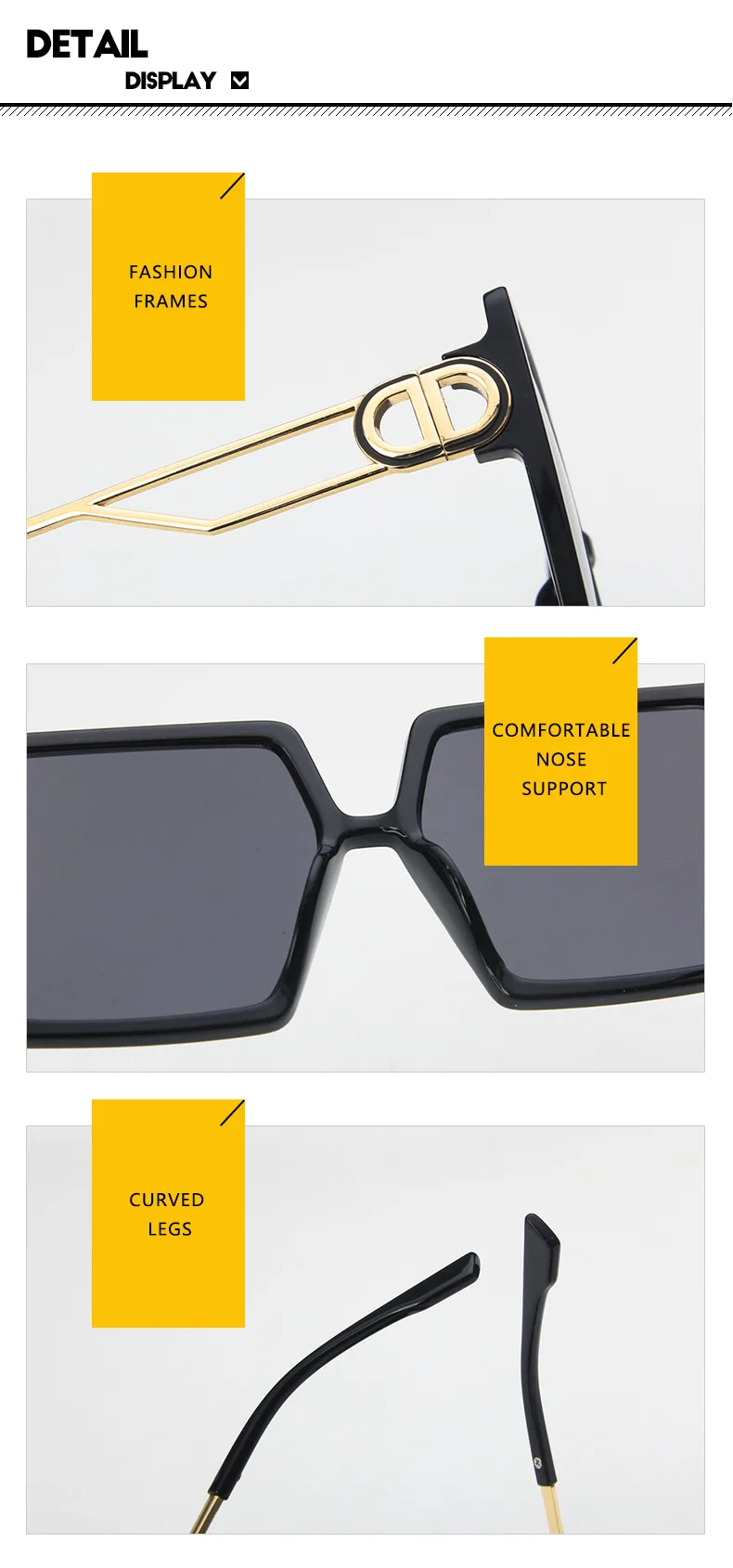 Hollow Square Sunglasses