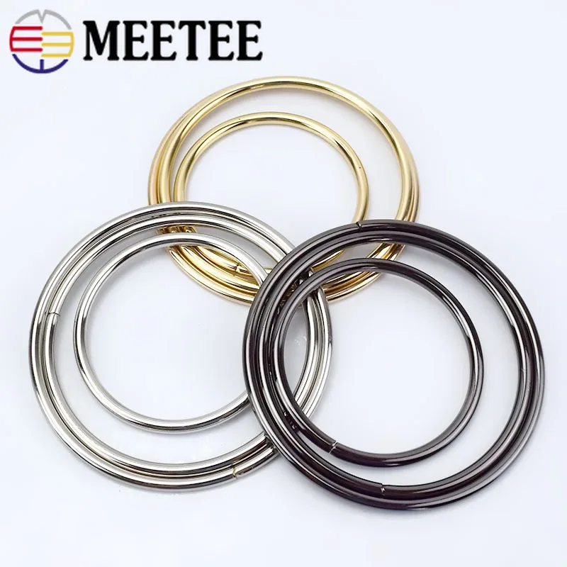 2pcs Meetee O Ring Metal Bag Handle Buckles for Women Handbag Lock Decoration Clasp Handles Connect DIY Part Accessories | Дом и сад