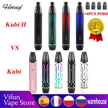 

Original Hotcig Kubi/ Kubi II Refillable Pod Vape Kit 550mAh Battery & 1.7ml Cartridge & Air-activated Witch Pod System Vape kit