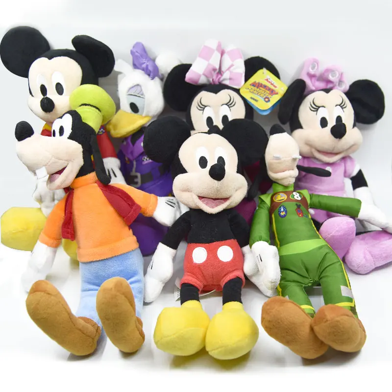 25cm Minnie Mouse mickey mouse pluto dog donald duck goofy dog plush Toys Stuffed Animals daisy baker soft toys kids toys