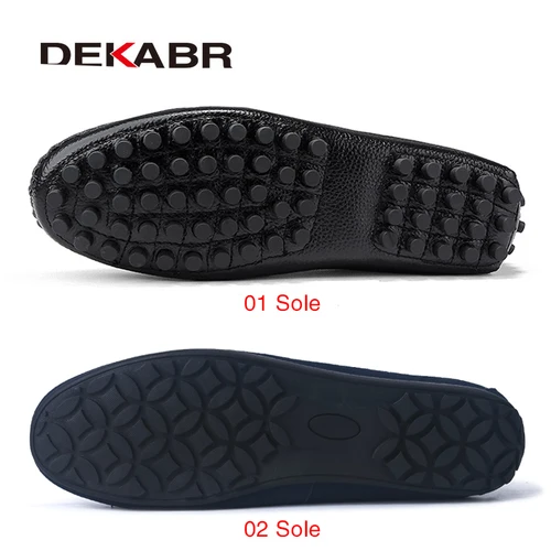 DEKABR 남성용 진짜 가죽 신발, 남성 로퍼, 남성 보트 신발, 브랜드 캐주얼 가죽 신발, 남성 플랫 슈즈, 빅 사이즈 38 ~ 49 3