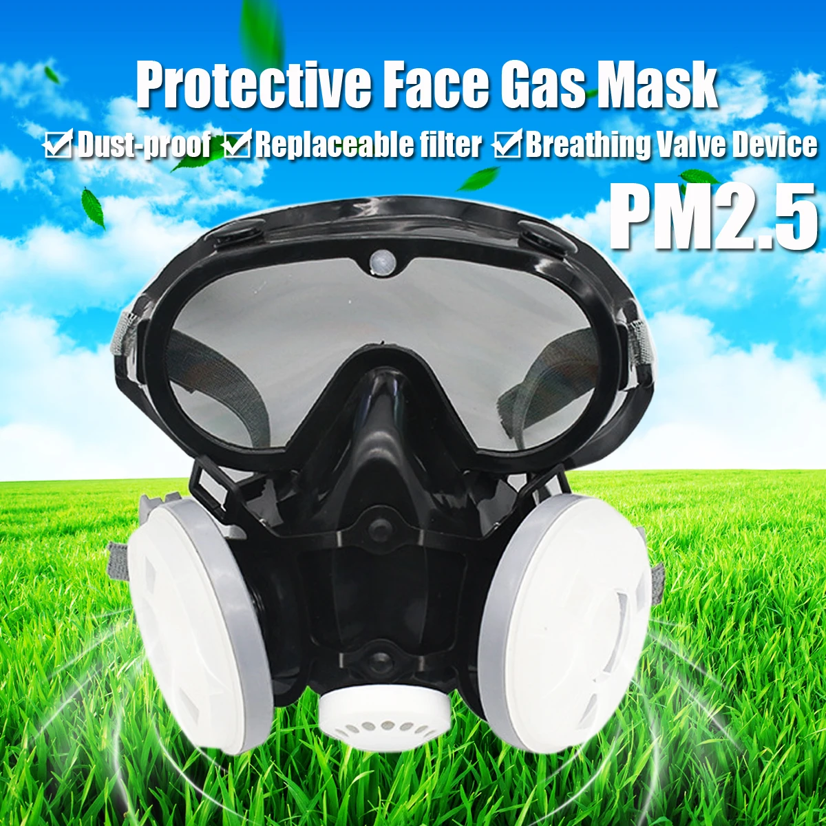 

Head-mounted 95 Protection Level Protective Dust-proof Face Mask Dust-proof Cartridge Replaceable Filter Cotton