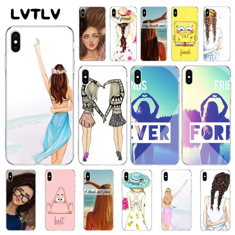 LVTLV best friend пара навечно девичий чехол для телефона iPhone 11 pro XS MAX 8 7 6 6S Plus X 5 5S SE XR