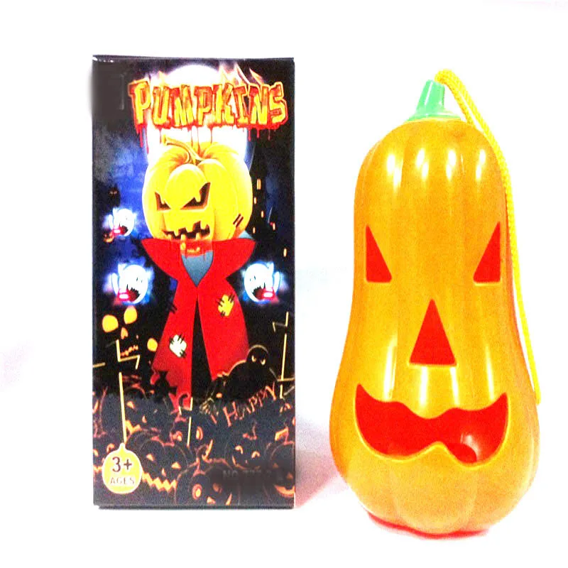 

Hand Shining Pumpkin Lantern Halloween Plastic Pumpkin Lamp Decoration Props Children Flash Toy