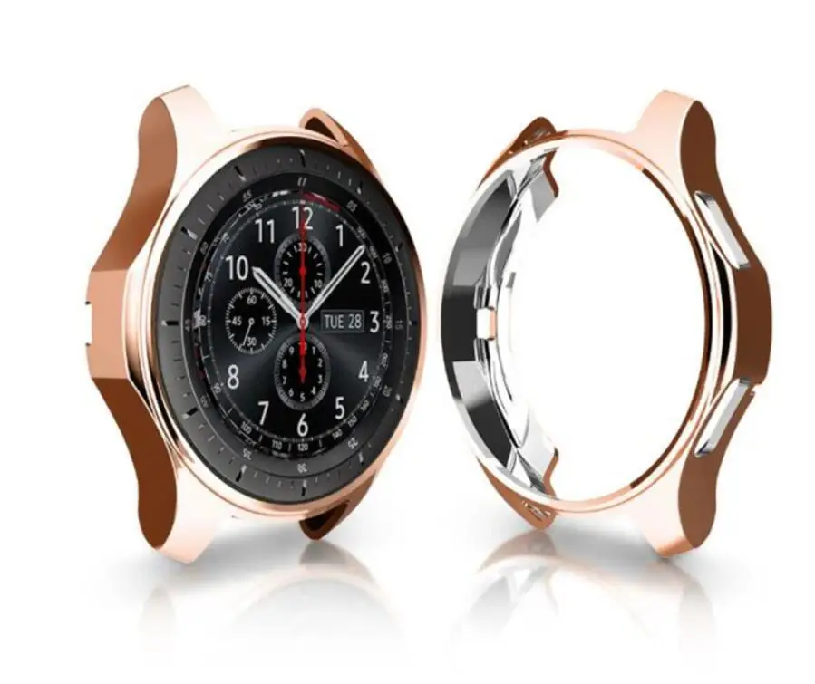 rose gold Мягкий защитный из ТПУ чехол для samsung gear S3 чехол защитный чехол-бампер Frontier galaxy watch 46 мм 42 мм - Цвет ремешка: rose gold