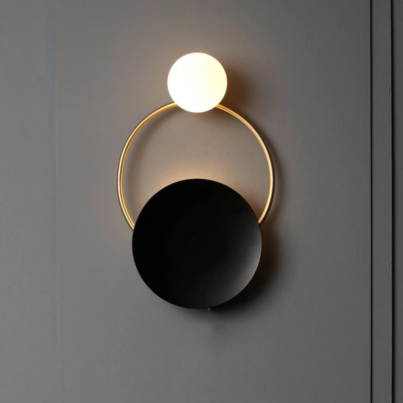 

Nordic Wall Lamp Minimalist Bedroom Bedside Lighting Luxury Glass Ball Creative Living Room Background Sconce Modern Aisle Light