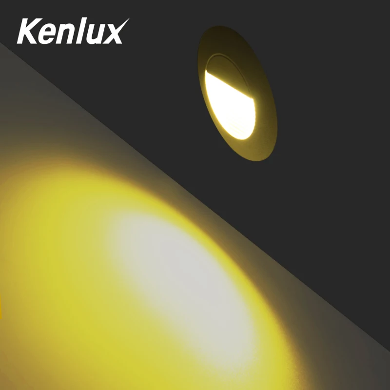 3 Вт Светодиодный светильник для лестницы встраиваемый ступенчатый s Круглый AC85