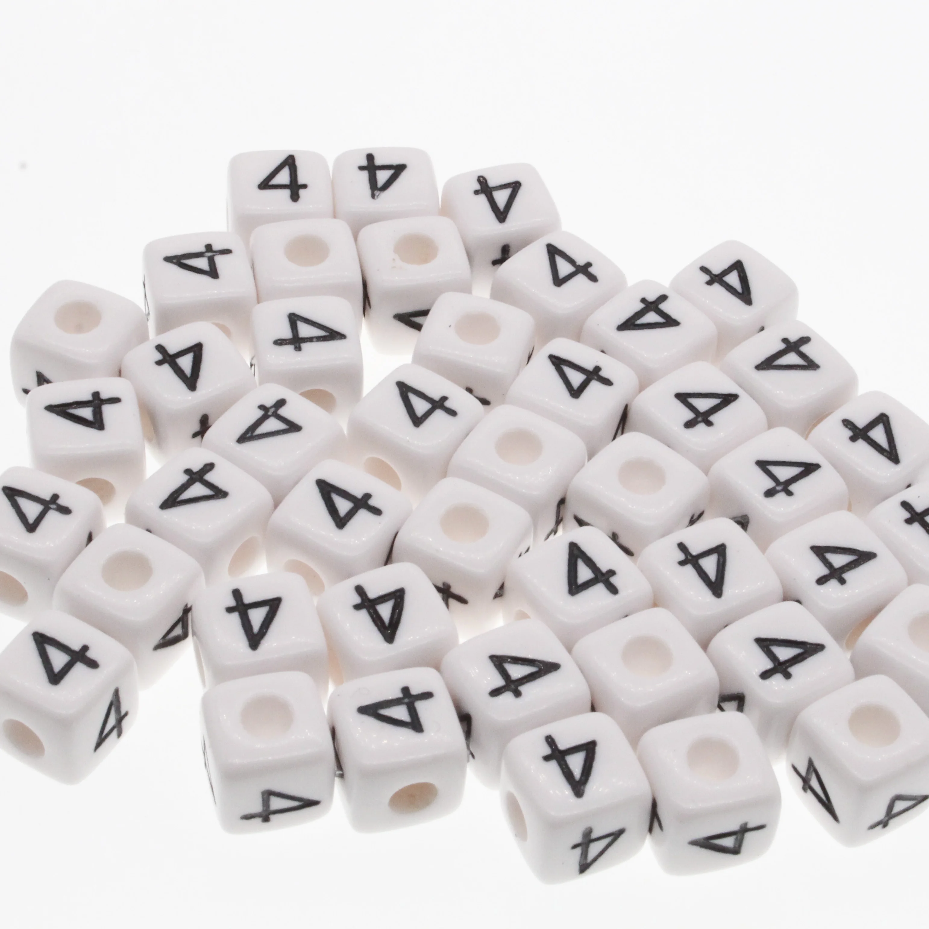 200+ Pieces 4x7mm White Round Acrylic Number Beads 0-9 Mixed Plastic Shape  Loose Bulk Beads for Jewelry Making Bracelets Necklaces Key Chains (Black