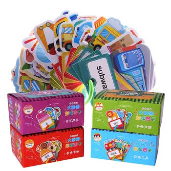 

Children Baby English Learning Word Card Pocket Flash Learning Educational Toys Word Table Game Card for Kids