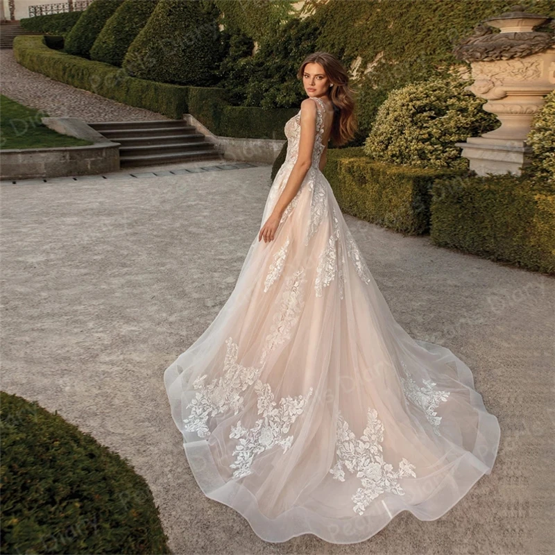 Gorgeous-Champagne-Wedding-Dress-New-Scoop-Neck-Appliqued-Bridal-Gowns-Tulel-A-Line-Vestido-De-Novia.jpg_Q90.jpg_.webp (1)