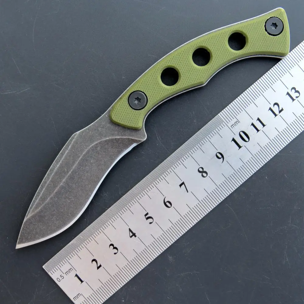 

Eafengrow New EF112 Small Portable Straight Knife 440 Blade Fixed HARNDS Survival Camping Outdoor Kitchenware Tactical Tool