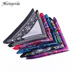Matagorda – mouchoir de marque de luxe pour hommes, accessoire en soie, carré de poche, écharpe, cravate à pois Paisley 