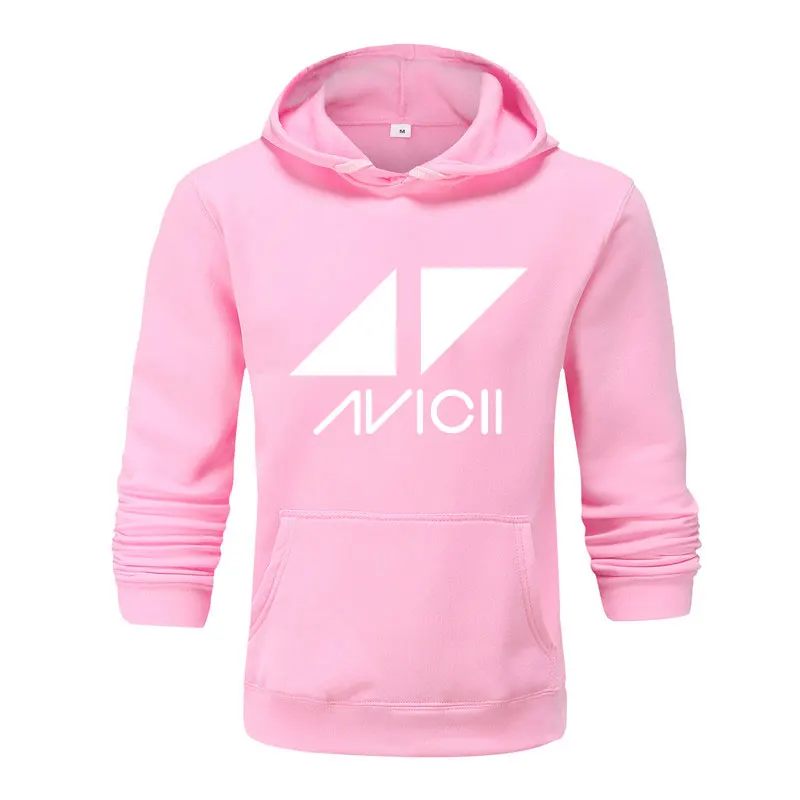 DJ толстовки avicii для мужчин/женщин Повседневная Толстовка с длинным рукавом Уличная пуловер весна осень толстовка хип хоп куртка пальто одежда - Цвет: pink