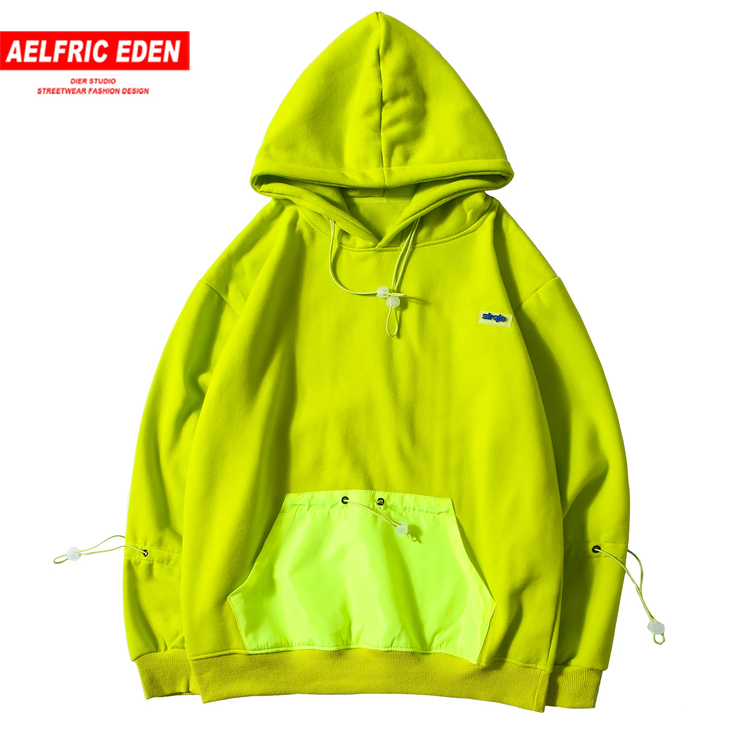 Aelfric Eden однотонные флисовые мужские толстовки Harajuku Уличная Повседневная хлопковая пуловер модный хип хоп толстовка с капюшоном верхняя одежда
