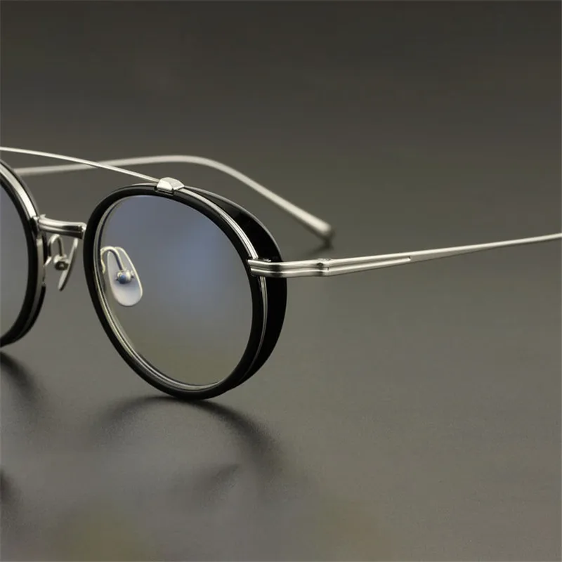 Zerosun титановая оправа для очков мужчин и женщин маленькие круглые очки Maale