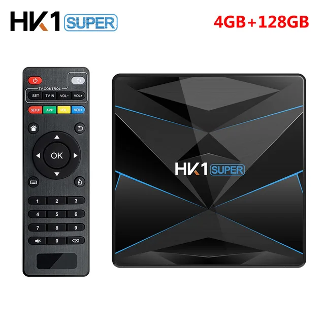 4G128 HK1 супер Смарт Android 9,0 4 Гб 128 ГБ макс ТВ коробка RK3318 четырехъядерный 2,4G/5G двойной WiFi USB3.0 BT4.0 4K H.265 UHD медиаплеер - Цвет: 4G128