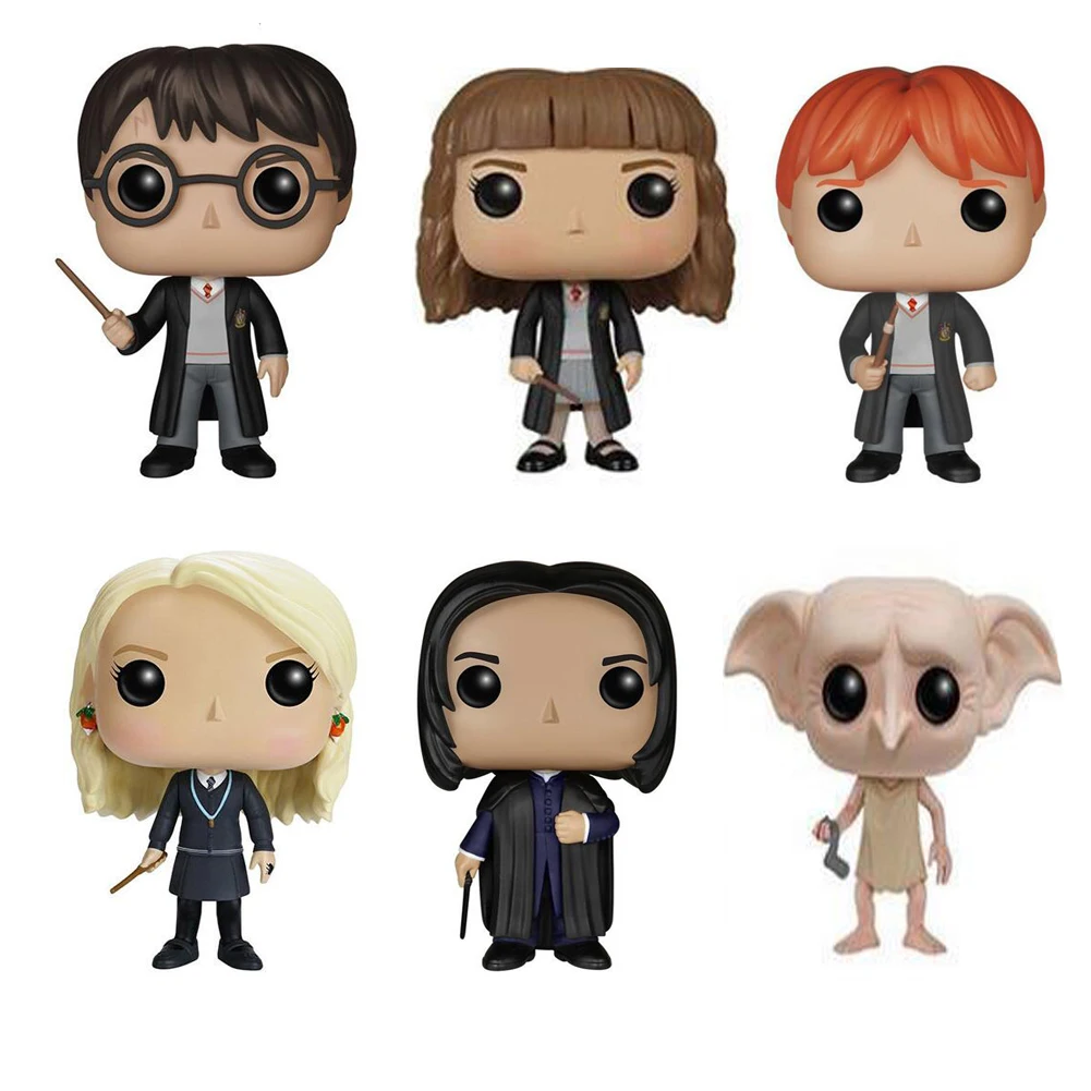 Funko Pop Movie Гарри Поттер Гермиона Рон Добби Луна персонажи Дамблдор 10 см Виниловая кукла Фигурка Коллекция Модель игрушки