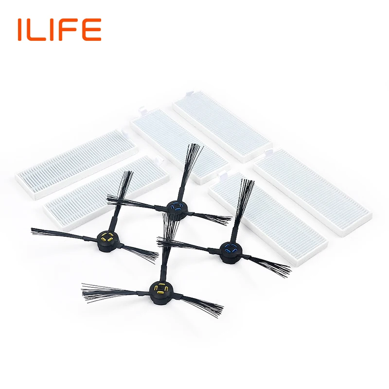 ILIFE A7 A9s фильтры и запасные боковые щетки Наборы для Робот Пылесос|Запчасти