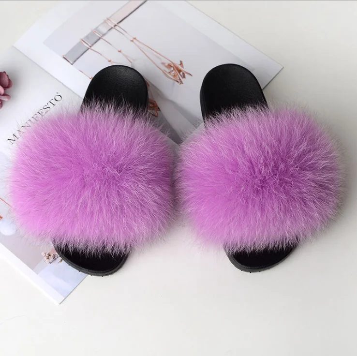 slippers Женские модные меховые тапочки; Пушистый Плюшевый шлепанцы для дома; женская меховая обувь с открытым носком; пушистый кролик; сумка; металлическая сумочка с застежкой в комплекте - Цвет: slippers